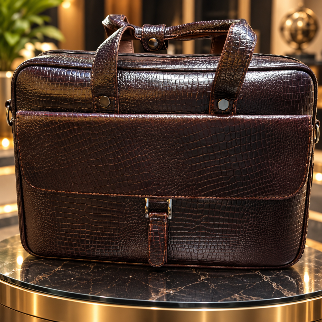Premium Leather Laptop Bag – 15 × 11 Inches